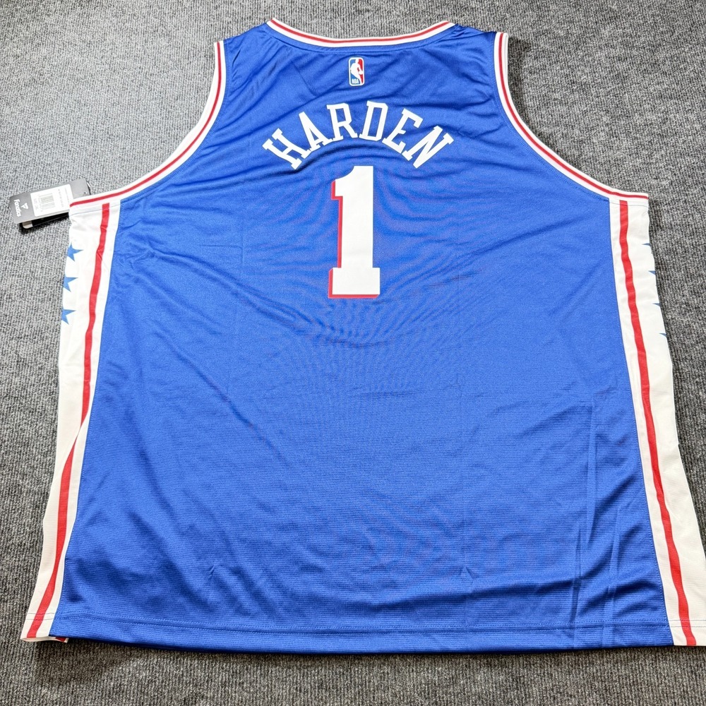 Fanatics Philadelphia 76ers James Harden Jersey Mens 3XL Blue NBA Fast Break NWT - Picture 9 of 10